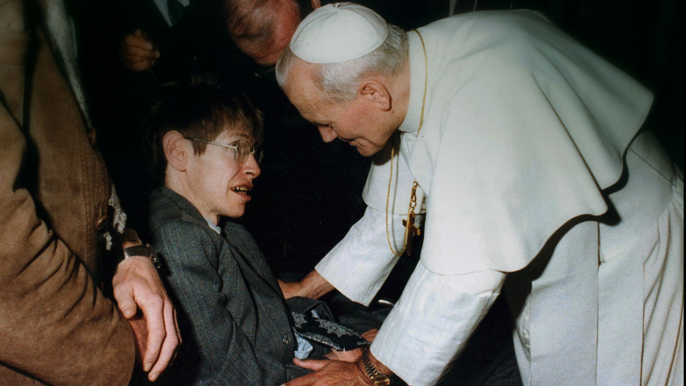 Stephen Hawking meets Pope John Paul II