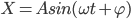 X=Asin(\omega{t}+\varphi)