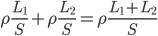 \rho\frac{L_{1}}{S}+\rho\frac{L_{2}}{S}=\rho\frac{L_{1}+L_{2}}{S}