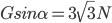 Gsin\alpha=3\sqrt{3}N