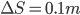 \Delta{S}=0.1m