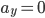 a_{y}=0